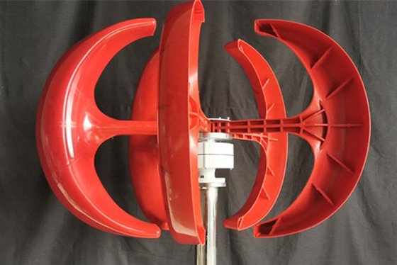 Il generatore eolico rosso della lanterna IP54 per fuori dal minimo della casa 200W 12V 24V di griglia si avvia su velocità del vento